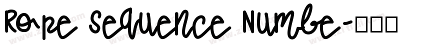Rope Sequence Numbe字体转换